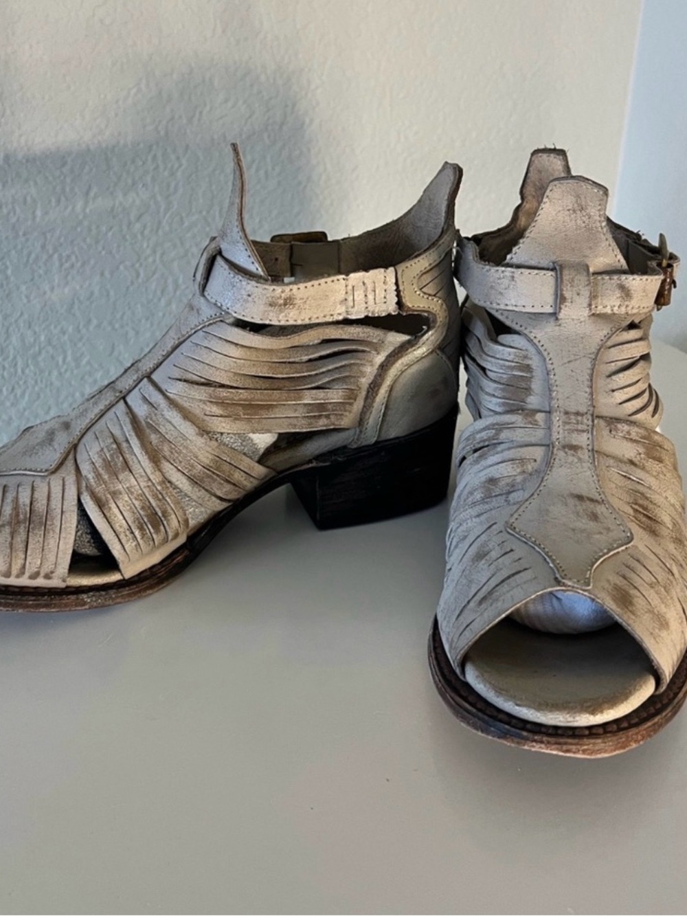 Freebird by Steven Gray Suede Cutout Sandal Booties